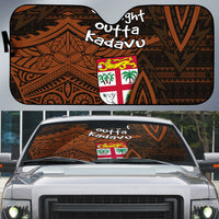 Straight Outta Kadavu Fiji Auto Sun Shade Tribal Polynesian Tattoo Coat Of Arms Flag