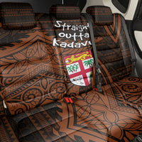 Straight Outta Kadavu Fiji Back Car Seat Cover Tribal Polynesian Tattoo Coat Of Arms Flag
