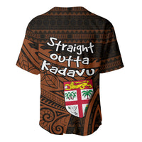 Straight Outta Kadavu Fiji Baseball Jersey Tribal Polynesian Tattoo Coat Of Arms Flag