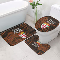 Straight Outta Kadavu Fiji Bathroom Set Tribal Polynesian Tattoo Coat Of Arms Flag
