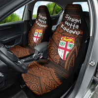 Straight Outta Kadavu Fiji Car Seat Cover Tribal Polynesian Tattoo Coat Of Arms Flag