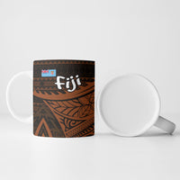 Straight Outta Kadavu Fiji Ceramic Mug Tribal Polynesian Tattoo Coat Of Arms Flag