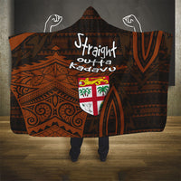 Straight Outta Kadavu Fiji Hooded Blanket Tribal Polynesian Tattoo Coat Of Arms Flag