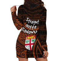 Straight Outta Kadavu Fiji Hoodie Dress Tribal Polynesian Tattoo Coat Of Arms Flag