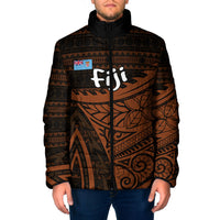 Straight Outta Kadavu Fiji Padded Jacket Tribal Polynesian Tattoo Coat Of Arms Flag