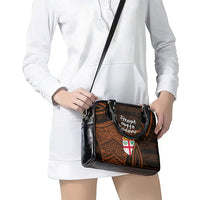 Straight Outta Kadavu Fiji Shoulder Handbag Tribal Polynesian Tattoo Coat Of Arms Flag