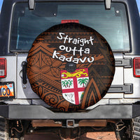 Straight Outta Kadavu Fiji Spare Tire Cover Tribal Polynesian Tattoo Coat Of Arms Flag