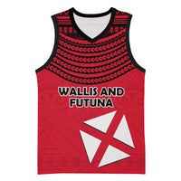 Wallis And Futuna Basketball Jersey Polynesian Tattoo Flag Map