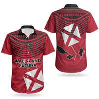 Wallis And Futuna Couples Matching Summer Maxi Dress and Hawaiian Shirt Polynesian Tattoo Flag Map