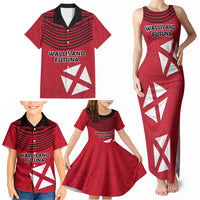 Wallis And Futuna Family Matching Tank Maxi Dress and Hawaiian Shirt Polynesian Tattoo Flag Map