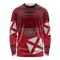 Wallis And Futuna Long Sleeve Shirt Polynesian Tattoo Flag Map
