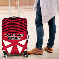 Wallis And Futuna Luggage Cover Polynesian Tattoo Flag Map