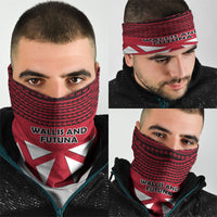 Wallis And Futuna Neck Gaiter Polynesian Tattoo Flag Map