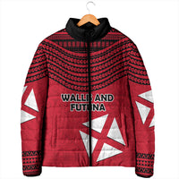 Wallis And Futuna Padded Jacket Polynesian Tattoo Flag Map