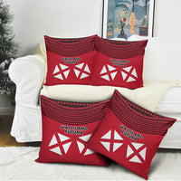 Wallis And Futuna Pillow Cover Polynesian Tattoo Flag Map