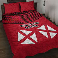 Wallis And Futuna Quilt Bed Set Polynesian Tattoo Flag Map