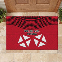 Wallis And Futuna Rubber Doormat Polynesian Tattoo Flag Map
