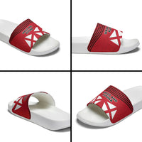 Wallis And Futuna Slide Sandals Polynesian Tattoo Flag Map