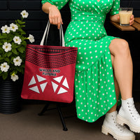 Wallis And Futuna Tote Bag Polynesian Tattoo Flag Map