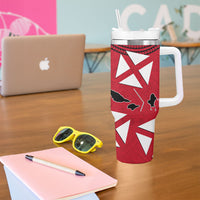 Wallis And Futuna Tumbler With Handle Polynesian Tattoo Flag Map
