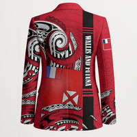 Wallis And Futuna Blazer Tribal Polynesian Tattoo Flag Motif