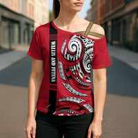Wallis And Futuna Cross Shoulder Shirt Tribal Polynesian Tattoo Flag Motif