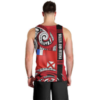 Wallis And Futuna Men Tank Top Tribal Polynesian Tattoo Flag Motif