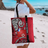 Wallis And Futuna Tote Bag Tribal Polynesian Tattoo Flag Motif