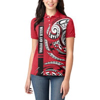 Wallis And Futuna Women Polo Shirt Tribal Polynesian Tattoo Flag Motif
