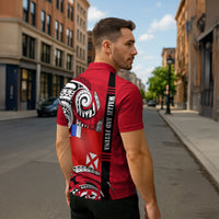 Wallis And Futuna Zipper Polo Shirt Tribal Polynesian Tattoo Flag Motif