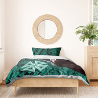 Wallis And Futuna Bedding Set Tribal Polynesian Tattoo Heritage Cross Flag