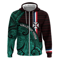Wallis And Futuna Hoodie Tribal Polynesian Tattoo Heritage Cross Flag