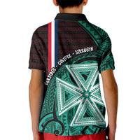 Wallis And Futuna Kid Polo Shirt Tribal Polynesian Tattoo Heritage Cross Flag