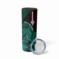 Wallis And Futuna Skinny Tumbler Tribal Polynesian Tattoo Heritage Cross Flag