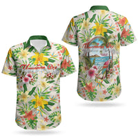 Hawaiian Piko Threads Of Paradise Aloha Couples Matching Puletasi and Hawaiian Shirt Tropical Hibiscus Plumeria