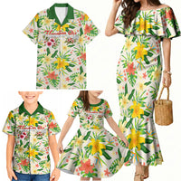 Hawaiian Piko Threads Of Paradise Aloha Family Matching Mermaid Dress and Hawaiian Shirt Tropical Hibiscus Plumeria