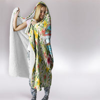 Hawaiian Piko Threads Of Paradise Aloha Hooded Blanket Tropical Hibiscus Plumeria