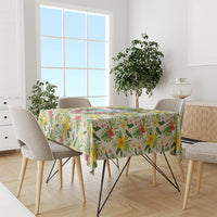 Hawaiian Piko Threads Of Paradise Aloha Tablecloth Tropical Hibiscus Plumeria