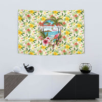 Hawaiian Piko Threads Of Paradise Aloha Tapestry Tropical Hibiscus Plumeria