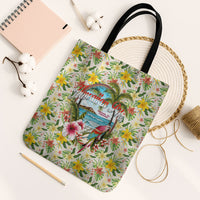 Hawaiian Piko Threads Of Paradise Aloha Tote Bag Tropical Hibiscus Plumeria