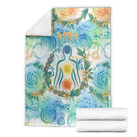 Hawaiian Piko Cultural Pride Aloha Blanket Watercolor Spiral Art - Tropical Plumeria Lei Garland