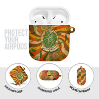 Hawaiian Piko Lani Cultivate I Ka Piko Aloha AirPods Case Retro Psychedelic Taro Leaf - Hibiscus Flowers