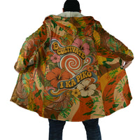 Hawaiian Piko Lani Cultivate I Ka Piko Aloha Cloak Retro Psychedelic Taro Leaf - Hibiscus Flowers