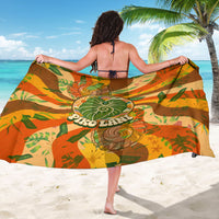 Hawaiian Piko Lani Cultivate I Ka Piko Aloha Sarong Retro Psychedelic Taro Leaf - Hibiscus Flowers