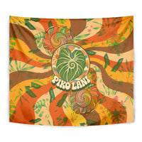 Hawaiian Piko Lani Cultivate I Ka Piko Aloha Tapestry Retro Psychedelic Taro Leaf - Hibiscus Flowers