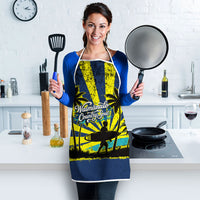 Waimanalo Oahu Hawaii Surfing Apron Tropical Beach Retro Sunburst Surfboard