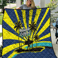 Waimanalo Oahu Hawaii Surfing Quilt Tropical Beach Retro Sunburst Surfboard