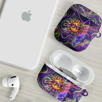 Waimanalo Hawaii Sun Rabbit AirPods Case Psychedelic Trippy Neon Swirl Graphic