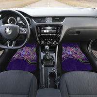 Waimanalo Hawaii Sun Rabbit Car Mats Psychedelic Trippy Neon Swirl Graphic