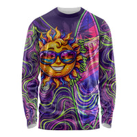 Waimanalo Hawaii Sun Rabbit Long Sleeve Shirt Psychedelic Trippy Neon Swirl Graphic